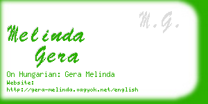 melinda gera business card